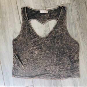 Shape of heart on the back  top